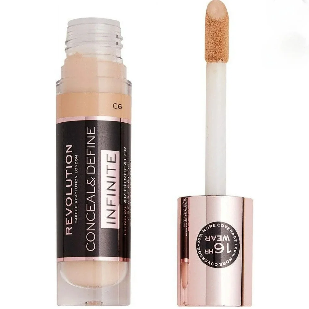 C6 Makeup Revolution Conceal & Define Concealer C6 16HR Wear‎ 0.3oz NEW SEALED